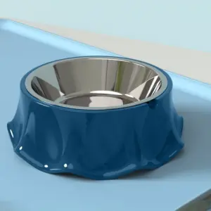 Non-Slip Stainless Steel Bowl with Rippled Design for Cat & Dog