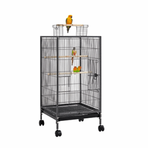 Metal Cage Open Top with Rolling Stand for Bird 64*8*93cm