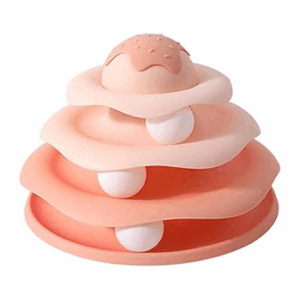 Interactive Tower 3layers ice Cream Top Design with Ball for Cat