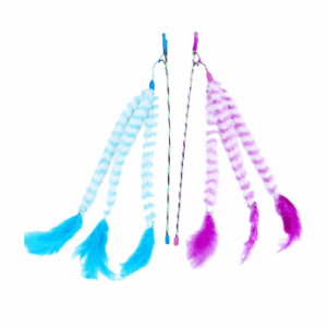 Stick Decorative Tube with Fluffy Tail & Bell Toy For Cat