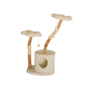 Scratcher Post Climbing Tree Flower Shape with Cozy Hideaway for Cat