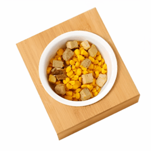 Single Bowl Wood Ceramic for Cat & Dog