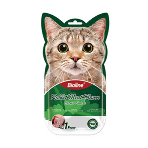 Bioline Creamy Rabbit Meat with Catnip Cat Treat 15g pack of 5pc