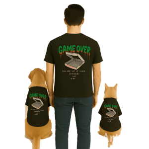Game Over T-shirt For Cat & Dog