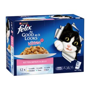 Purina Felix As Good AS It Looks Kitten with Chicken & Tuna & Beef in Jelly 12*85 g