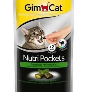 GimCat Nutri Pockets with Catnip and Multi-Vitamin 60g
