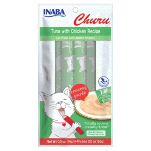 Inaba Churu Tuna With Chicken Recipe 4 stickes 56g