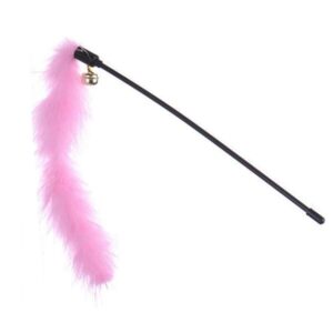 Stick with Long Feather & Bell Toy For Cat 26cm