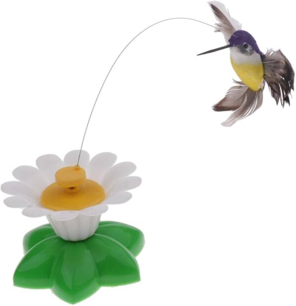 flower shaped Base with a Butterfly Stick Toy for Cat