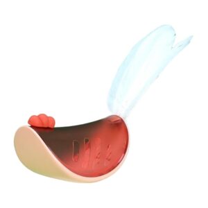 Cat Food-Dispensing Toy Tumbler with Feather