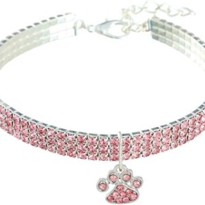 Collar Luxurious Rhinestone with Paw