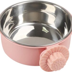 Hanging Stainless Steel Bowl for Cat & Dog Cage