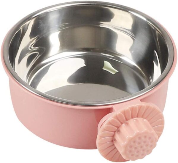 Hanging Stainless Steel Bowl for Cat & Dog Cage
