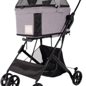 Ibiyaya Foldable Pet Transport Stroller Gray