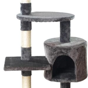 Scratching Posts Multi Level with Cozy Hideout For Cats