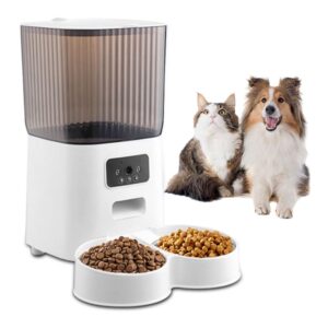 Automatic Feeding Device with Two Stainless Steel Bowls for Cat & Dog 59*41*53cm