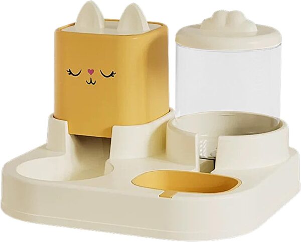 3-in-1 Automatic Feeder & Water Dispenser with Dual Stainless Steel Bowls for Cats & Dogs