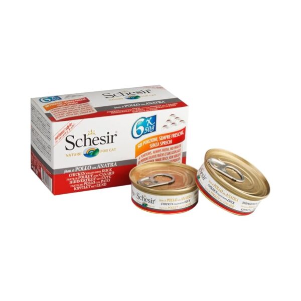 Schesir cat multipack chicken with Duck 6*50g
