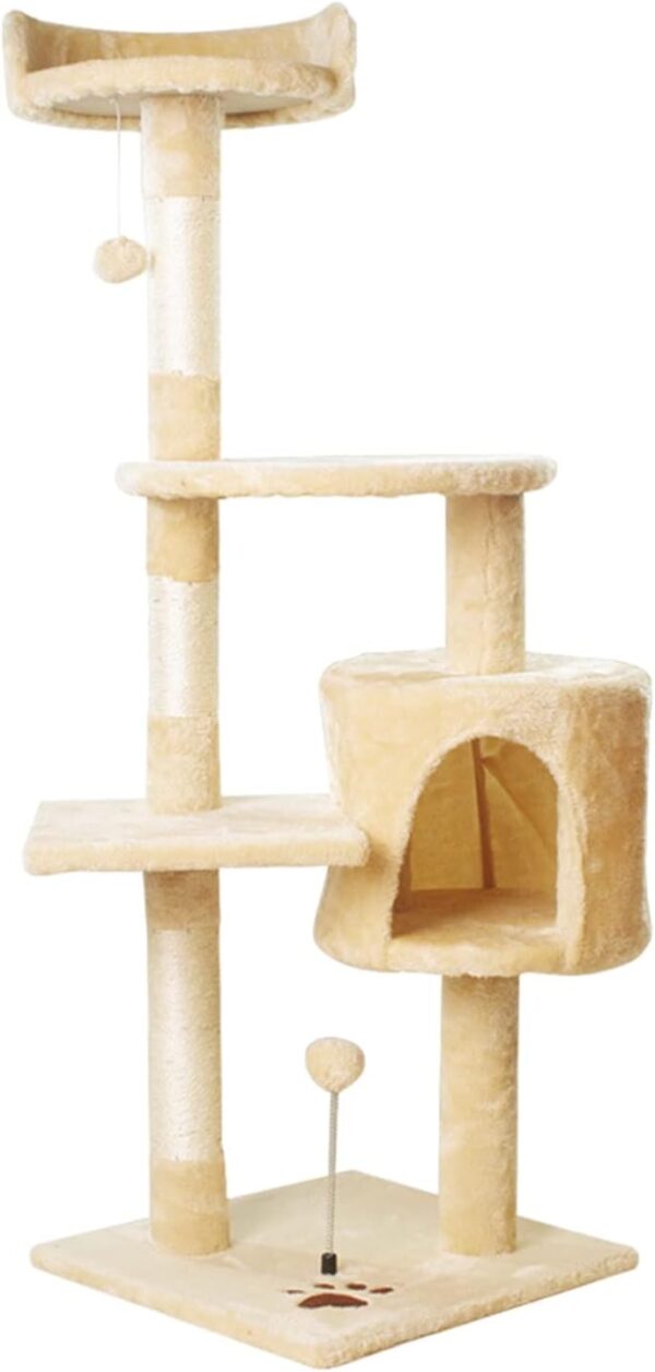Scratching Posts Multi Level with Cozy Hideout For Cats - Image 2