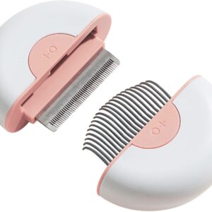 Double Head Hair Comb Short Haired Brown 90*90*30mm