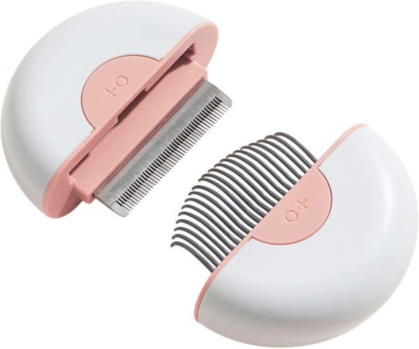 Double Head Hair Comb Short Haired Brown 90*90*30mm