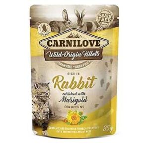 Carnilove Grain Free Rabbit with Marigold Kitten Wet Food 85 g