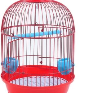 Metal Cage Round with Feeding Box For Bird