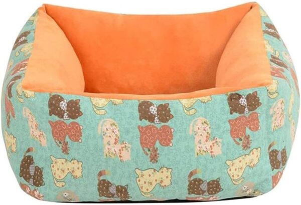 High Canvas Square Bed for Cat & Dog