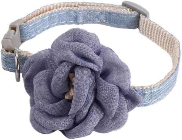 Adjustable Collar with Camellia Flower for Cat - Image 2