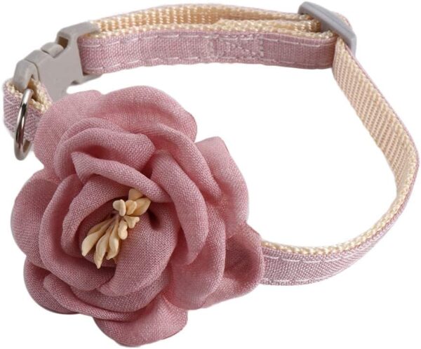 Adjustable Collar with Camellia Flower for Cat