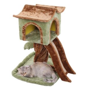 House Tree with Square Base & Slide for Cat