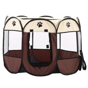 Octagonal Pet Tent Brown M 91*91*58cm