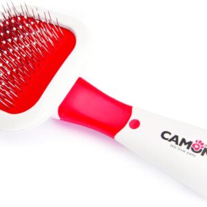 Camon Slicker Brush with Stainless Steel Plastic Coated Pins