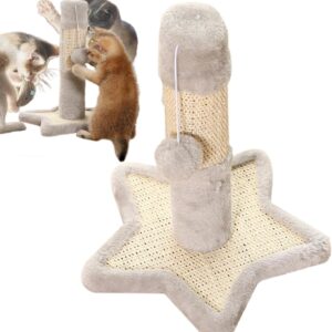 Scratching Post with Star Shaped Base & Hanging Ball for Cat
