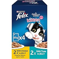 Purina Felix As Good AS It Looks Kitten with Chicken & Tuna in Jelly 4*85 g
