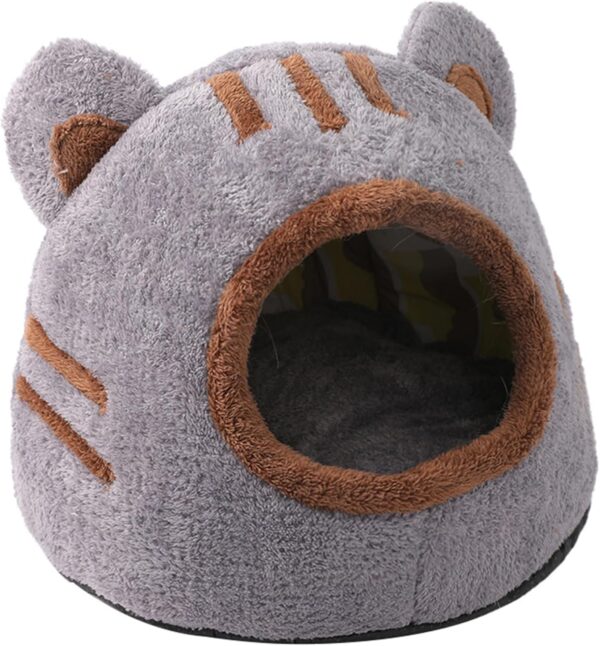Fully Enclosed Bear Head Shape Bed for Cat & Dog