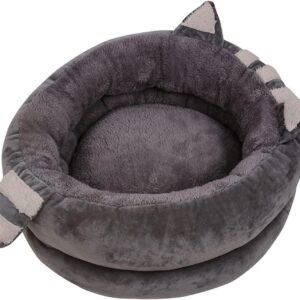 Cat Bed Raccoon Shape Gray Large 40cm
