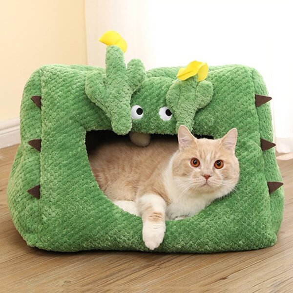 Pet Bed Cactus Smily Face Shaped