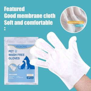 Pet Cleaning Glove Wipes 6pcs