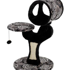 Midwest Feline Nuvo Salvador Furniture Mushroom Black 22"L x 18"W x 31"H cm for Cat