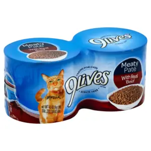 9Lives Meaty Pate with Real Beef 4*156g
