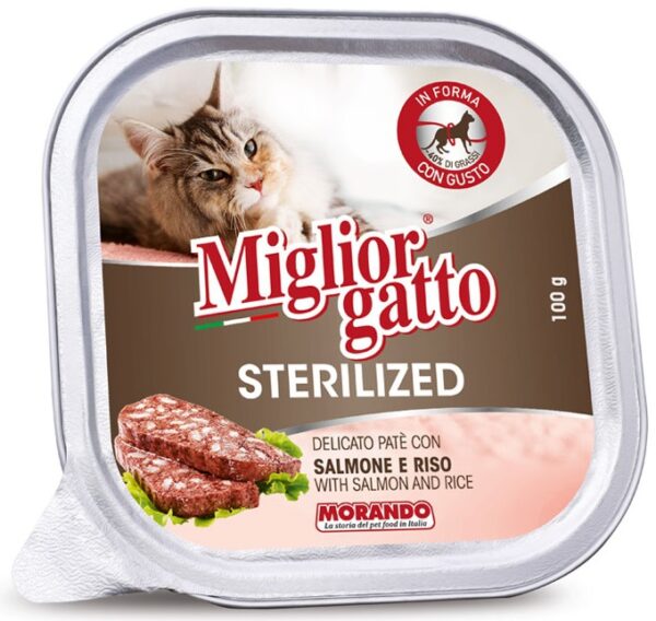 Miglior Gatto Sterilized with Salmon & Rice 100g
