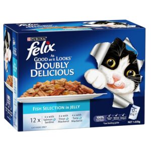 Purina Felix Doubly Delicious Fish Selection In Jelly 12*85g