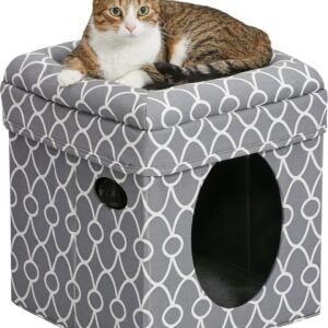 Midwest Curious Cube Grey 39.3L x 39.3W x 42H cm for Cat