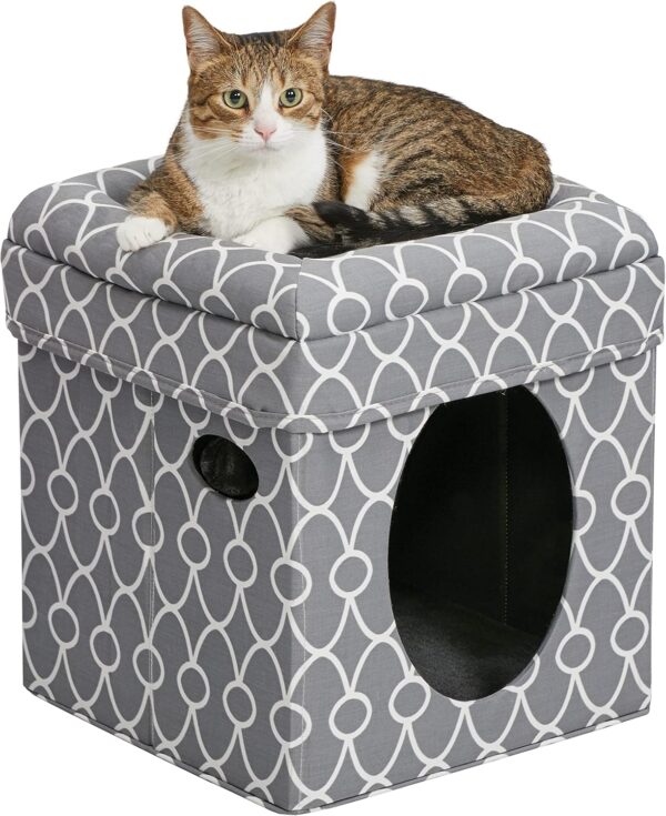 Midwest Curious Cube Grey 39.3L x 39.3W x 42H cm for Cat