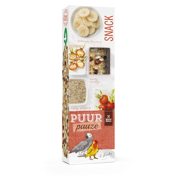 Puur Pauze Sticks with Pineapple & Peanut Parrot Treat 140g Pack of 2pc