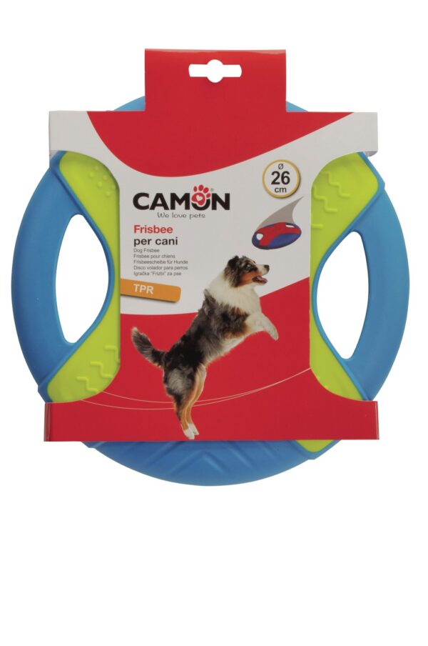 Camon Coloured Frisbee with Side Openings Dog Toy