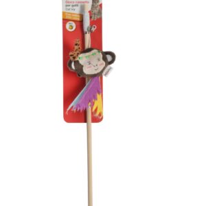 Camon Indian theme Rod IN Polyester & Wood with Catnip & Bell 40 cm