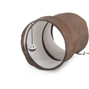 Camon Modular Tunnel with Sound Ball Brown for Cats 26*50cm