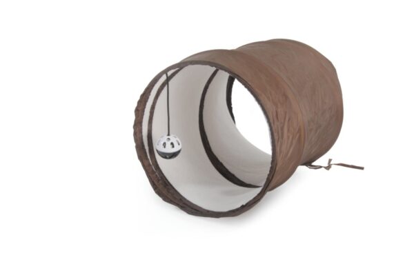 Camon Modular Tunnel with Sound Ball Brown for Cats 26*50cm